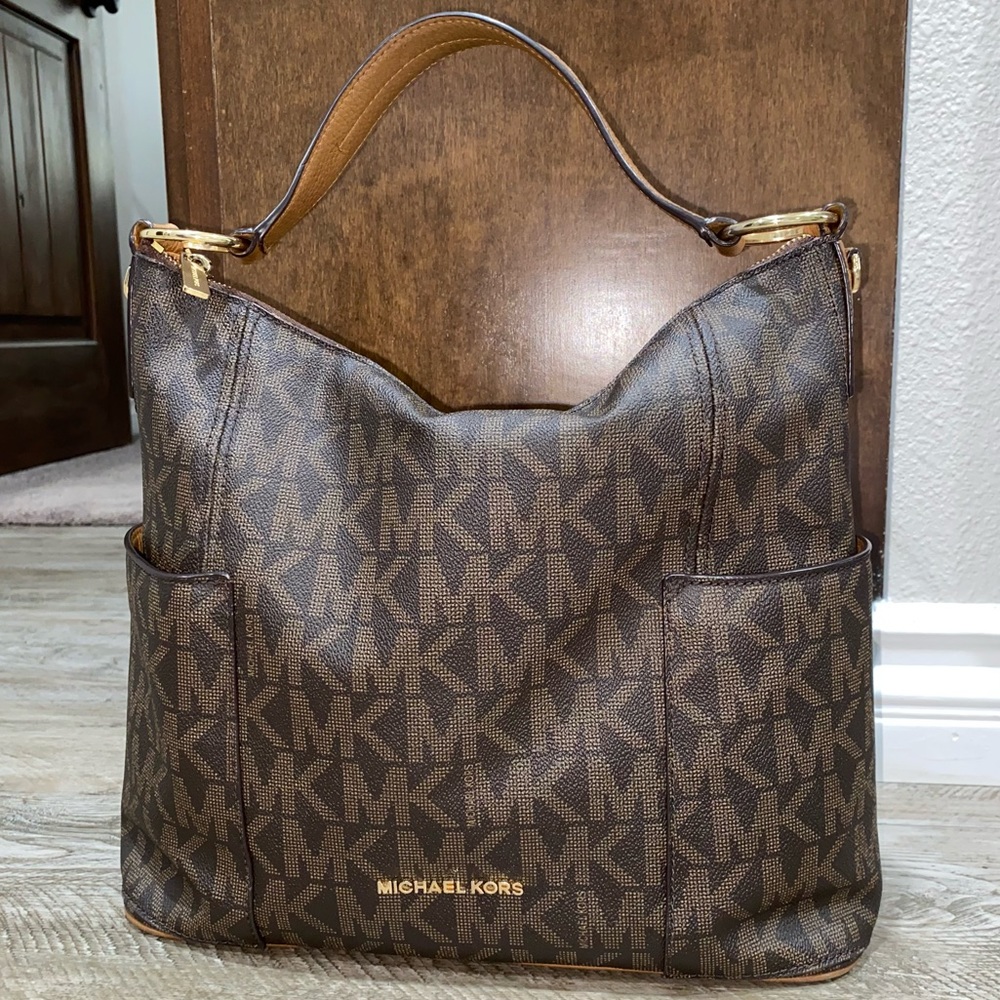 Michael Kors Anita Monogram Hobo Shoulder Bag